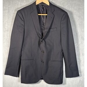 J. Crew Blazer Mens 36S Black Ludlow Loro Piano Super 120s Wool‎ Jacket 3 Button